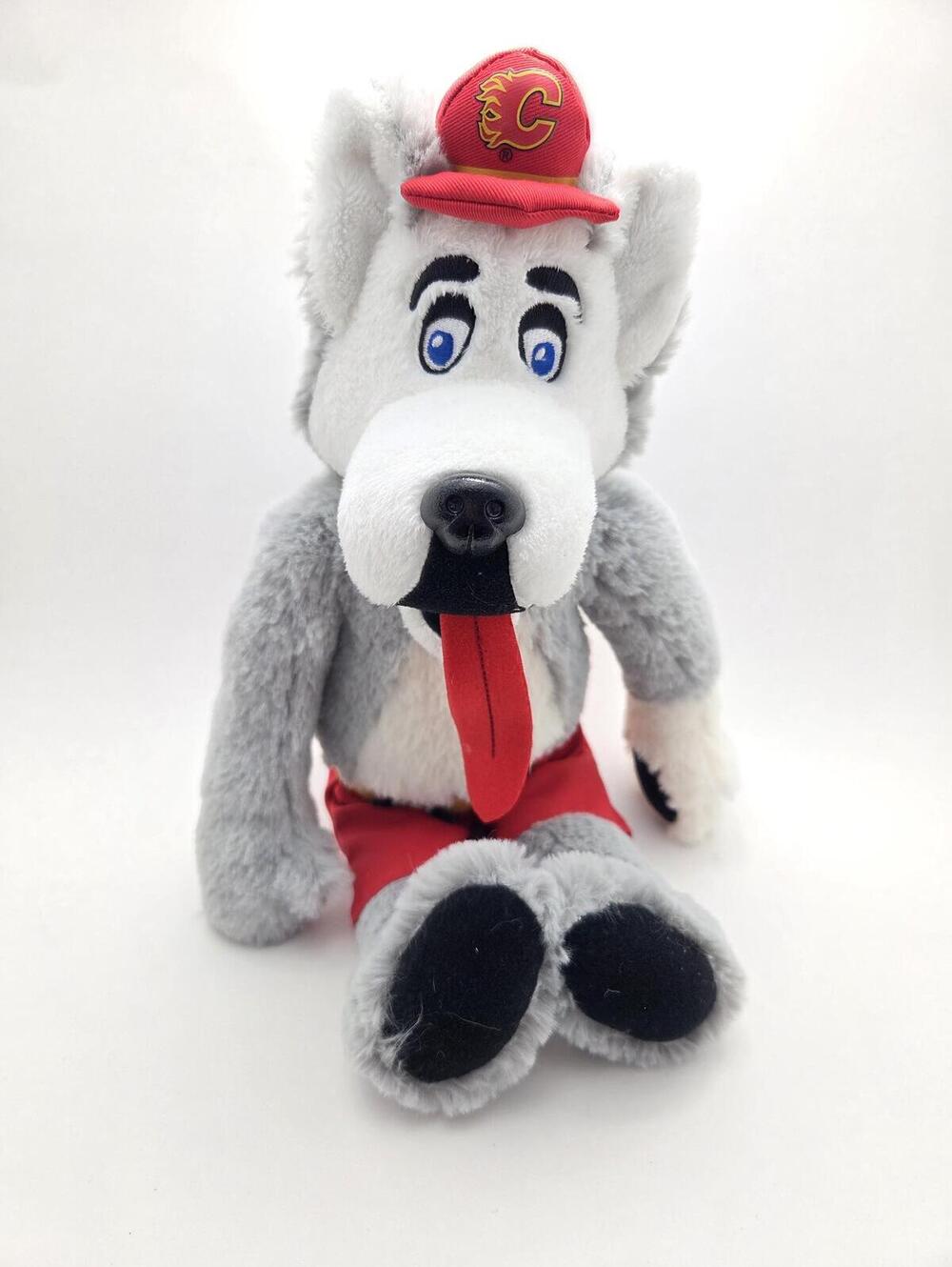 Harvey Hound Dog Plush Calgary Flames Mascot (Larger18 inch)